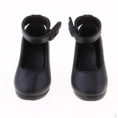Fashion 1/6 Dolls Shoes Ankle Belt Outfit for 12inch Black
