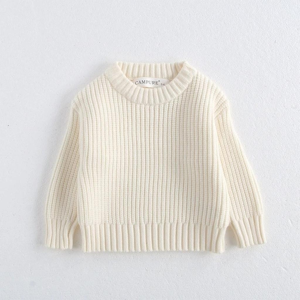 Kids Loose Long-Sleeve Sweater Versatile Slouchy For Toddlers