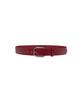 Lotaib Logo Buckle Red Leather Belt - Red