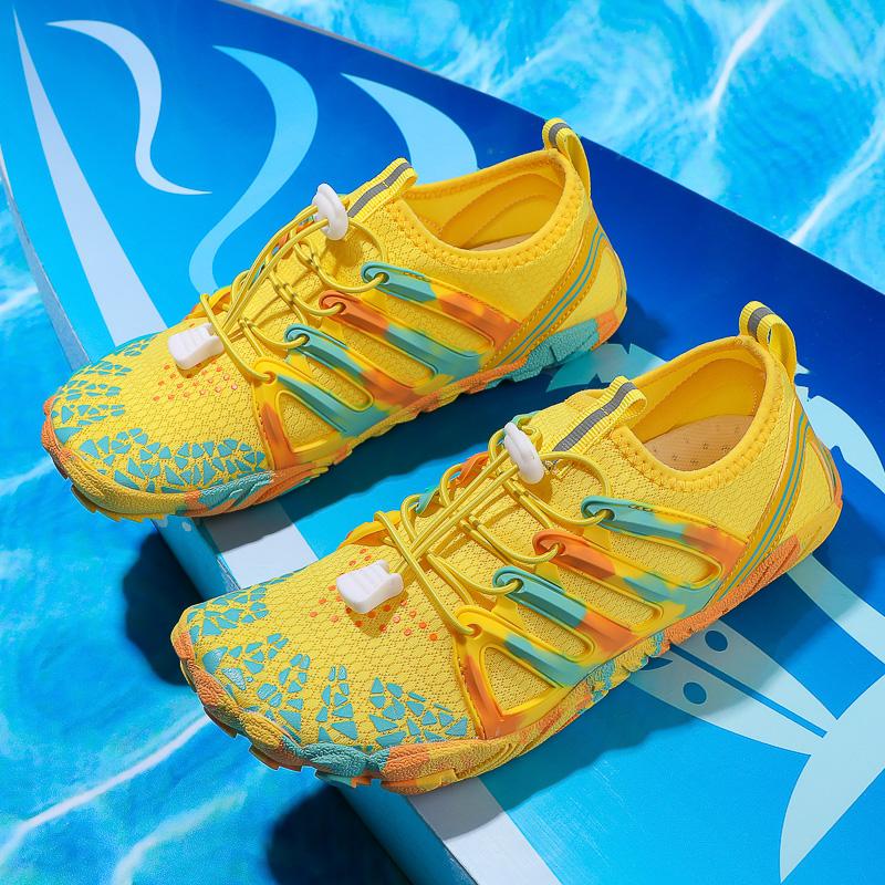 

Fashion Men Women Aqua Shoes Quick Dry Water Shoes Breathable Non Slip Beach Footwear Gym Hiking Swimming Wadding Shoes 35 жёлтый