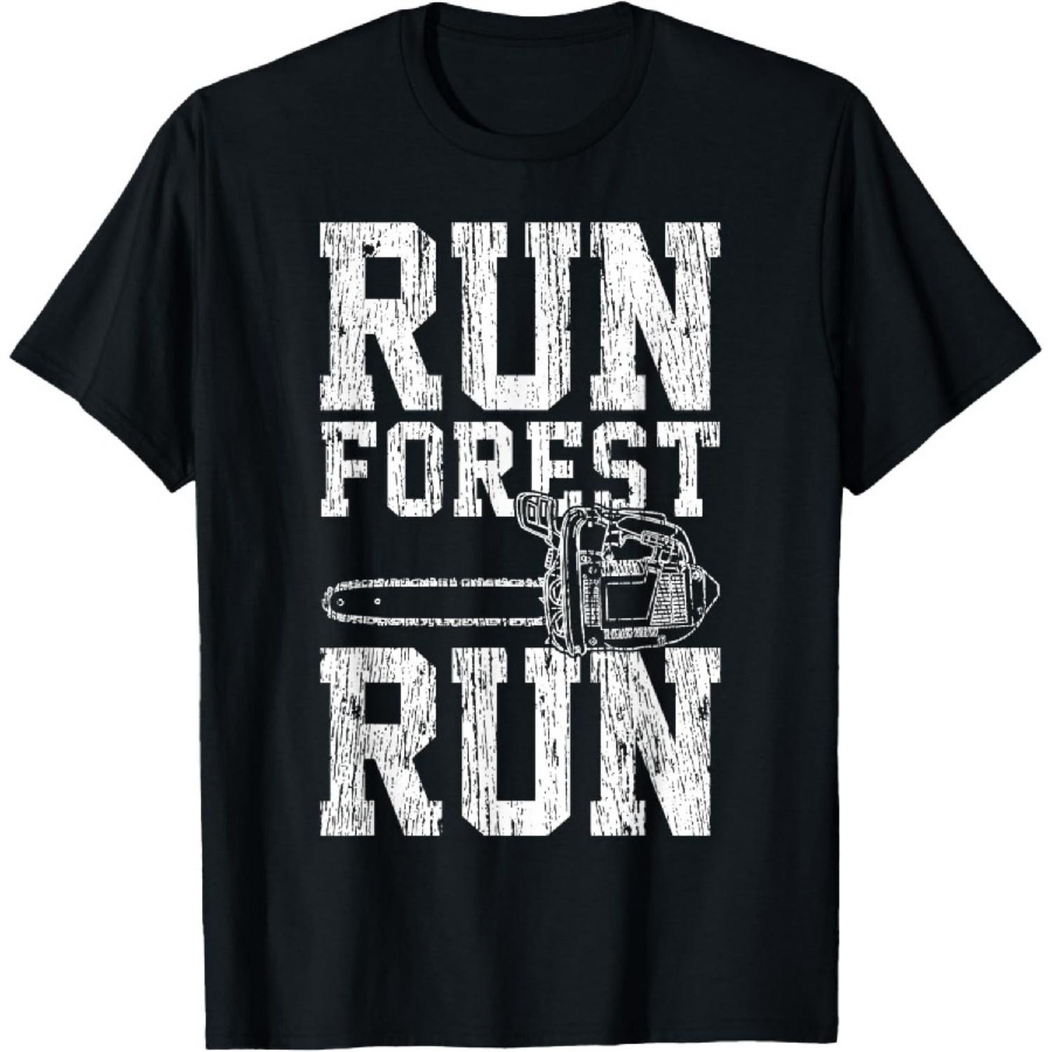 

Lumberjack Chainsaw Run Forest Run Funny T-Shirt XXXXXL чорний