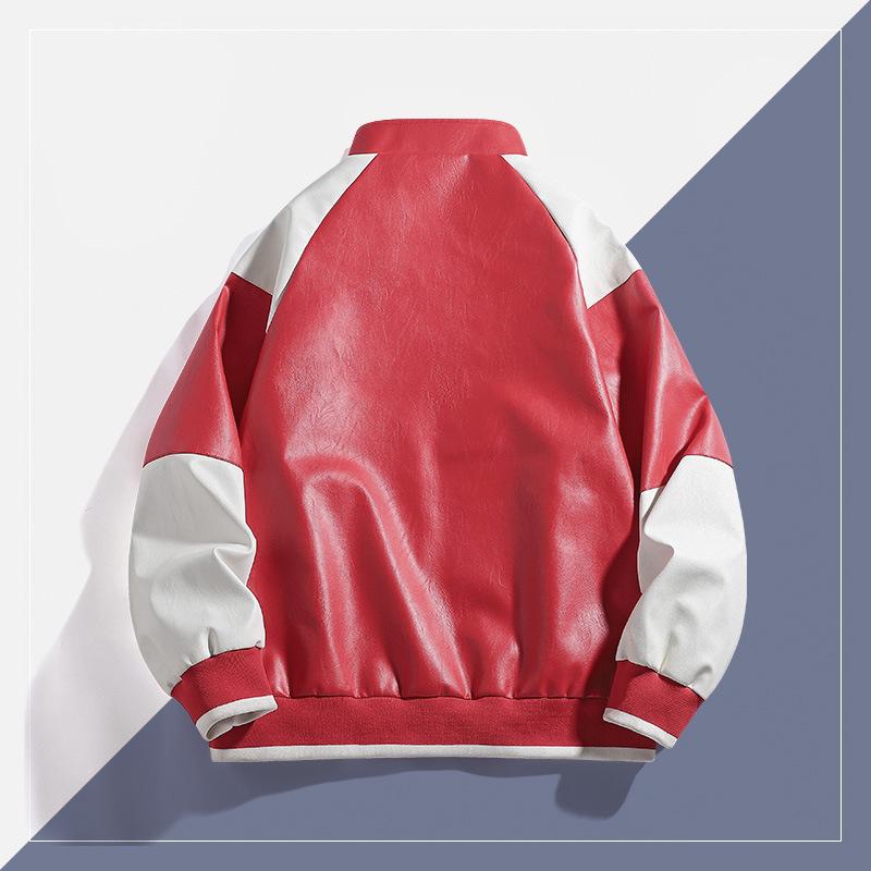 New American Men's Leather Jacket Waterproof and Windproof Sporty High-end Fashion and Versatile