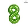 32/40inch Dark Green number balloons Foil Balloon Jungle Safari Birthday Balloon Party Baloon 0 1 2 3 4 5 6 7 8 9 globos Balls