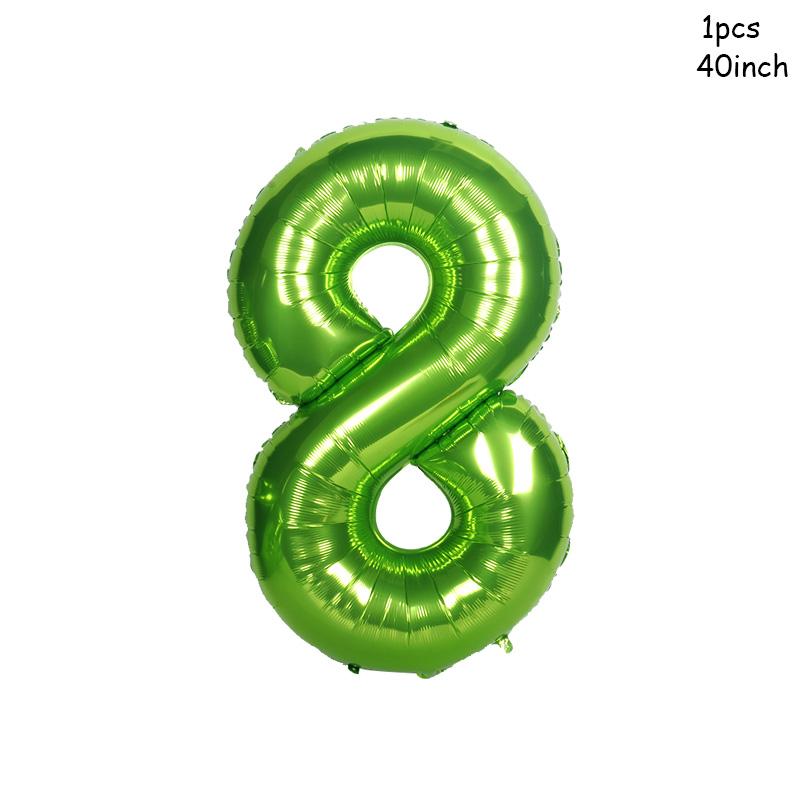 32/40inch Dark Green number balloons Foil Balloon Jungle Safari Birthday Balloon Party Baloon 0 1 2 3 4 5 6 7 8 9 globos Balls