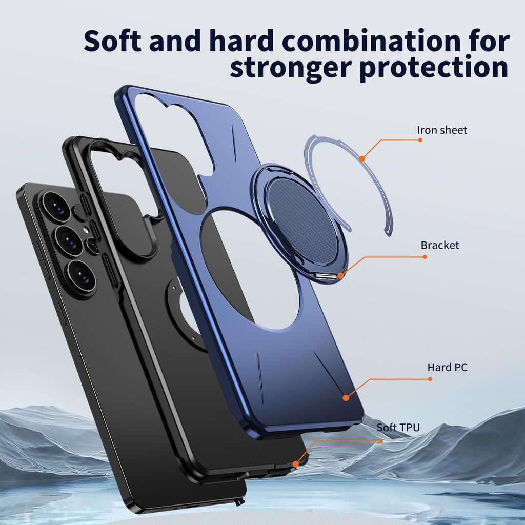 Supporto Stand per Custodia Magsafe per Samsung Galaxy S26 S25 S24 S23 FE S22 Plus Ultra A26 A23 A56 A35 A55 Cover Corazza Antiurto