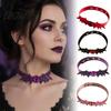 Fashion Jewelry for Girls Gothic Bat Leather Choker Necklace, Devil Eyes Collar Necklace Women Halloween Costume Accessories Men, Adjustable