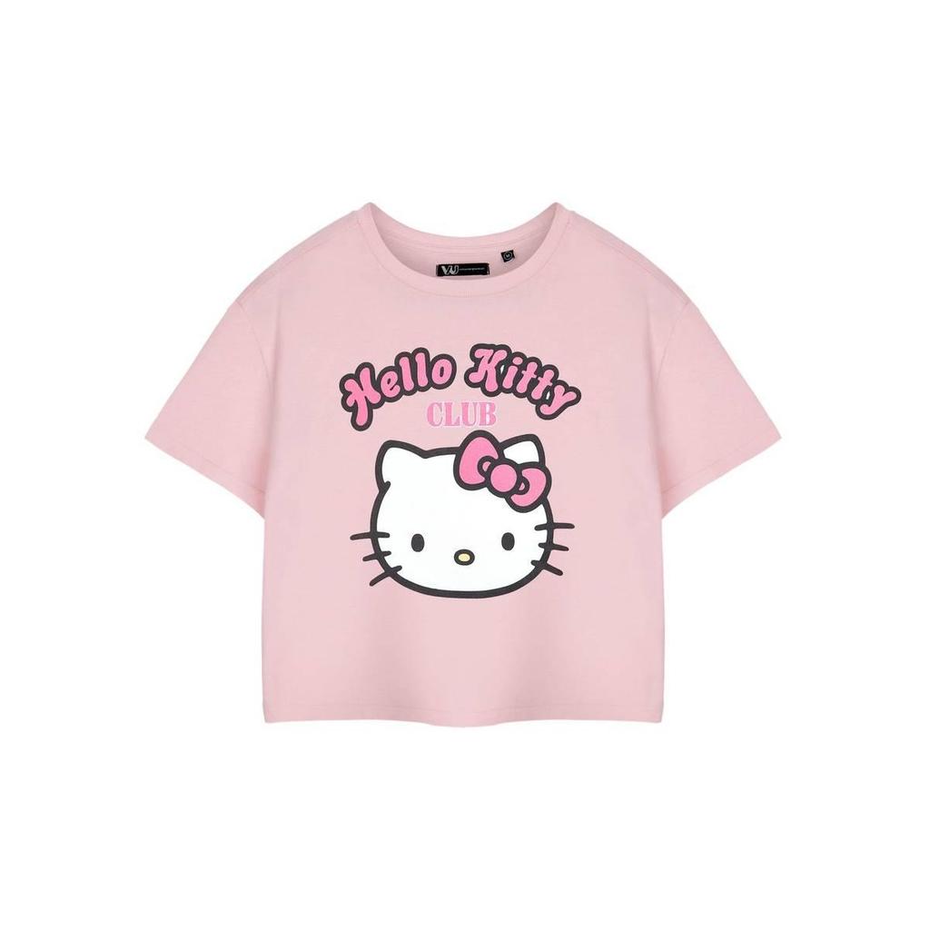 Hello Kitty Womens/Ladies Club Short-Sleeved Crop T-Shirt