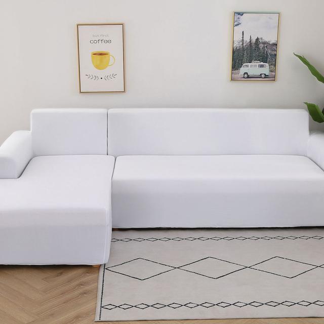 Sofa Cover Spandex Solid Color Elastic Sofa Cover For Living Room 1 /2 /3 /4 Set Seater Sectional Corner Slipcovers Sofa L Shape