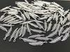 ALIMITOPIA 100pcs Alloy Feather Charms Pendants Easter Angel Wing Feather Dangle Charm for DIY Crafting Bracelet Necklace Jewelry Making Findings