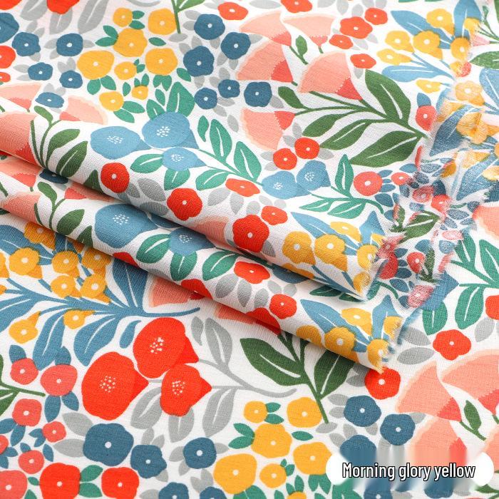 Pure Cotton Floral Poplin Fabric for Girls' Summer Dresses – Fresh Pastoral Print