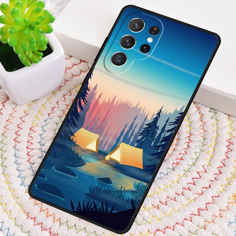 Nature Camping Art Silicone Phone Case For Samsung Galaxy Note 10 Pro S26 S25 S24 S23 S22 S21 Plus S25Ultra Capa Cover