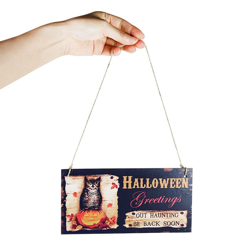Pendant Pumpkin For Home Door Wall Halloween Decoration Wooden Plaque Wood Sign Hanging Ornament