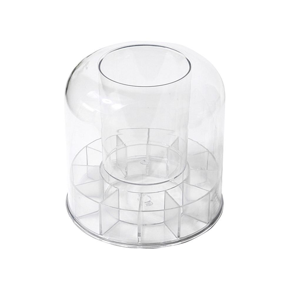 

Large Capacity Cosmetics Rotary Storage Box Transparent Lipstick Compartment Organizer Desktop прозрачный