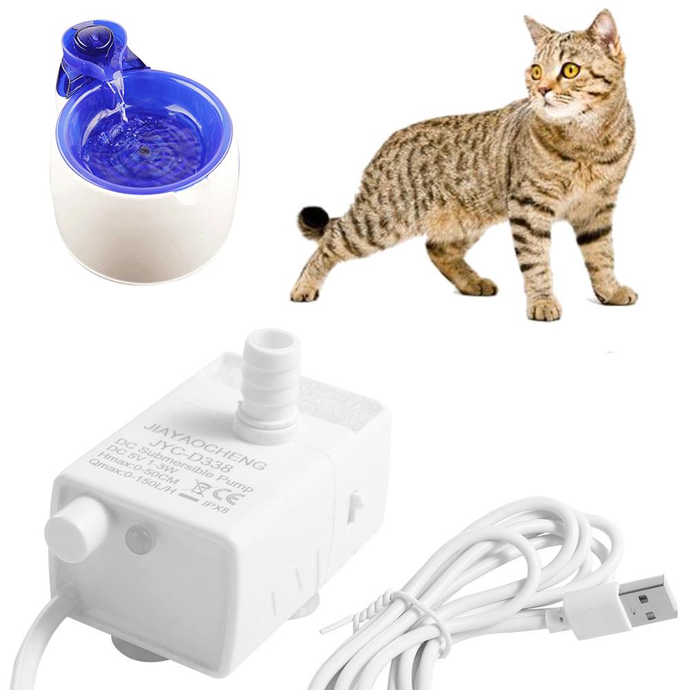 Ultra-quiet Mini Submersible Pump LED Light Water Fountain Pump Replacement  Dog Water Dispenser