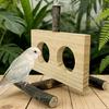 Multifunctional Wooden Parrots Stand Wooden Bird Perches Stand Playstand Parrots Toy for Avians Enrichment