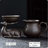 Retro Handmade Purple Clay Fair Cup Tea Ceremony Raw Ore Zisha Tea Set Accessories Household Tea Divider Chahai Tea Strainer