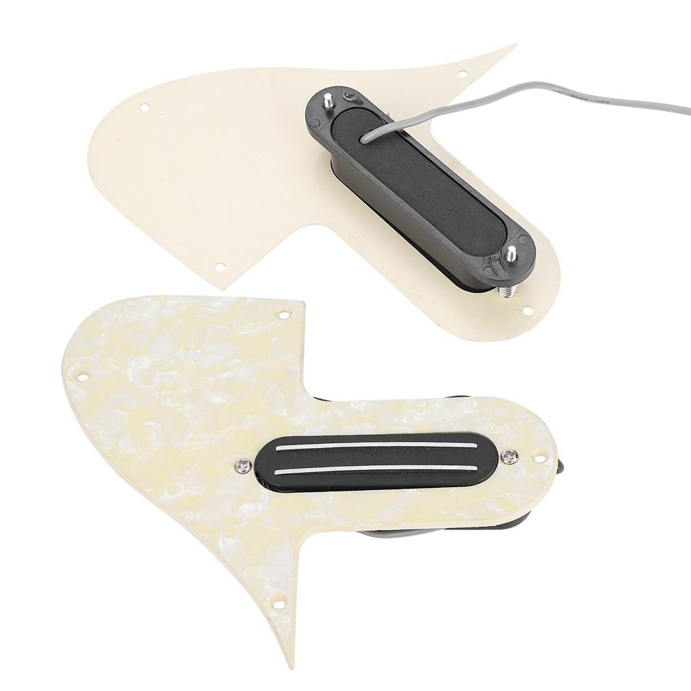 Dual Rail Mandolin Pickguard Loaded Prewired Pickup A500k B500k Potentiometer (Yellow)