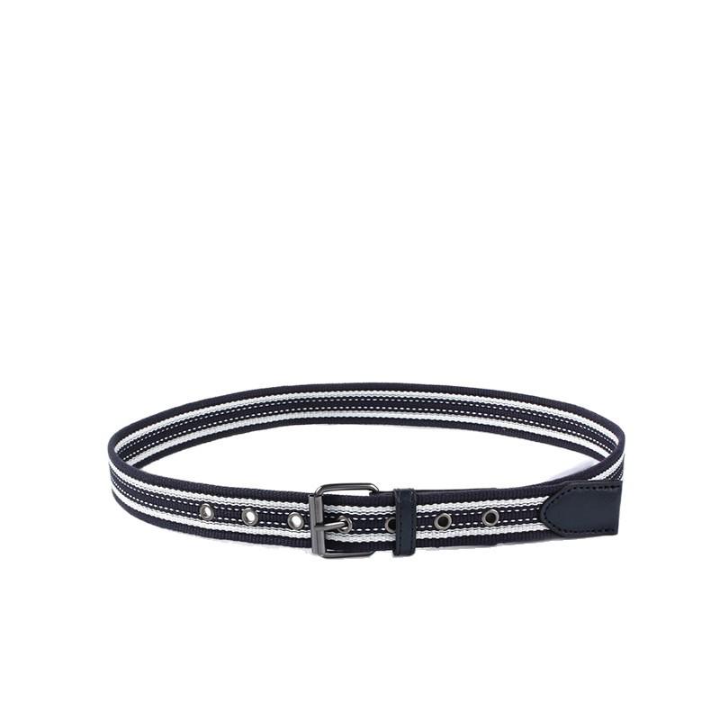 Kids  Unisex Canvas Belt, Stripe Patchwork, Korean Style, Casual & Versatile, All-Season Use for Primary School Students. 95 cm