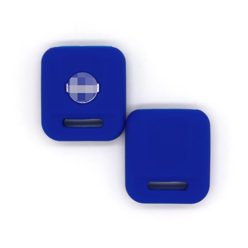 

Suitable for Nissan straight car key silicone protective cover without buttons pure key silicone cover синій