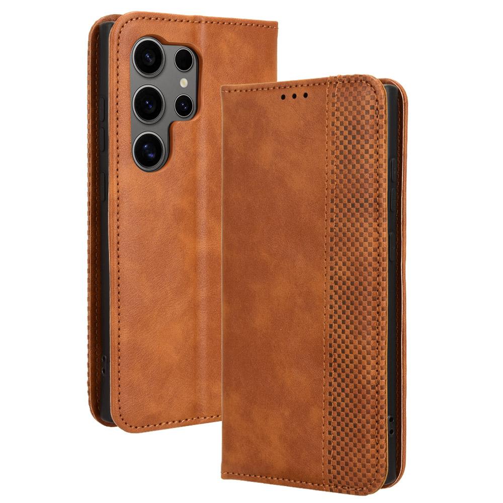 For Samsung Galaxy S24 Ultra PU Leather Case Flip Phone Wallet Cover