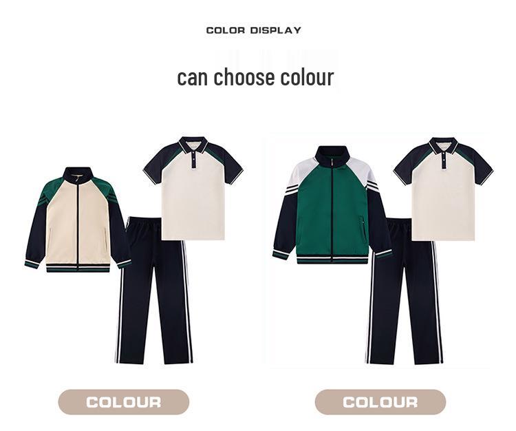 Spring & Autumn Uniforms: Primary School & Kindergarten Sports Sets, Summer Short Sleeve Class Wear