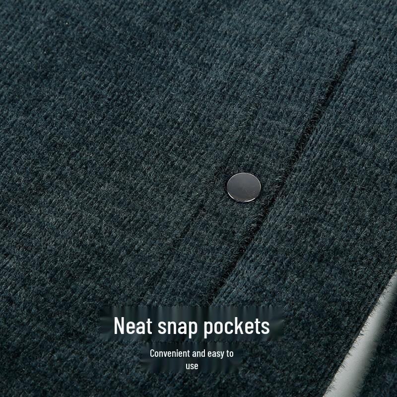 Men's Wool Blend Chenille Stand Collar Knit Jacket