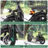 Adults Electric Scooter with Seat, Peak 500W Motor with 36V 15.6AH Battery,14" Tires,32KM/H,50-60KM Range and Dual Disc Brakes,110KG Max Load