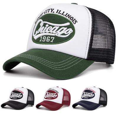 Chicago 1967 Letter Embroidered Sponge Baseball Cap, Men's and Women's Outdoor Sports Event Mesh Cap, Baseball Cap