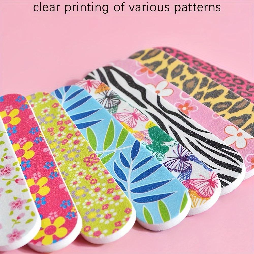 10Pcs Nagel Dateien Doppelseitige Boards Mini Fingernagel Dateien Bunte Maniküre Pediküre Werkzeug