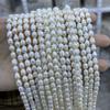 Threaded Rice Pearl Natural Freshwater Pearl White Pearl 4-9mm For Jewelry Making DIY Bracelet Earrings Necklace Accessory