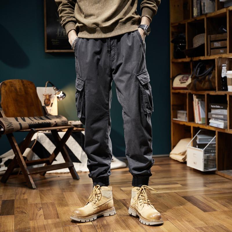 Fleece Overalls Trousers Casual Pants New Versatile High Arcade Can Outdoor Retro Style Men's Clothing