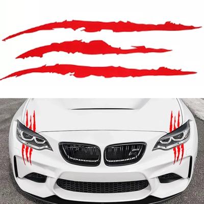 Monster Claw Car Stickers Automobile Hood DIY Vehicle Headlight Refit Reflective Vinyl Decal Ghost Paw Scratches Auto Decoration