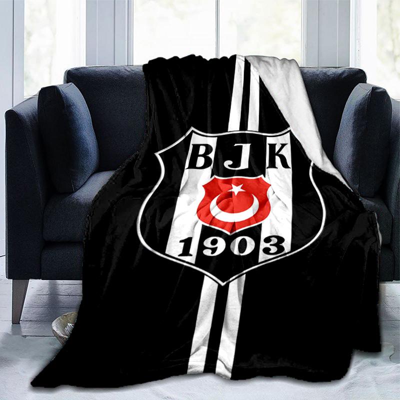Be?ikta? Istanbul Crest Emblem Blanket Suitable for Sofas, Beds, Offices, And Camping - Perfect Gift for Halloween Christmas