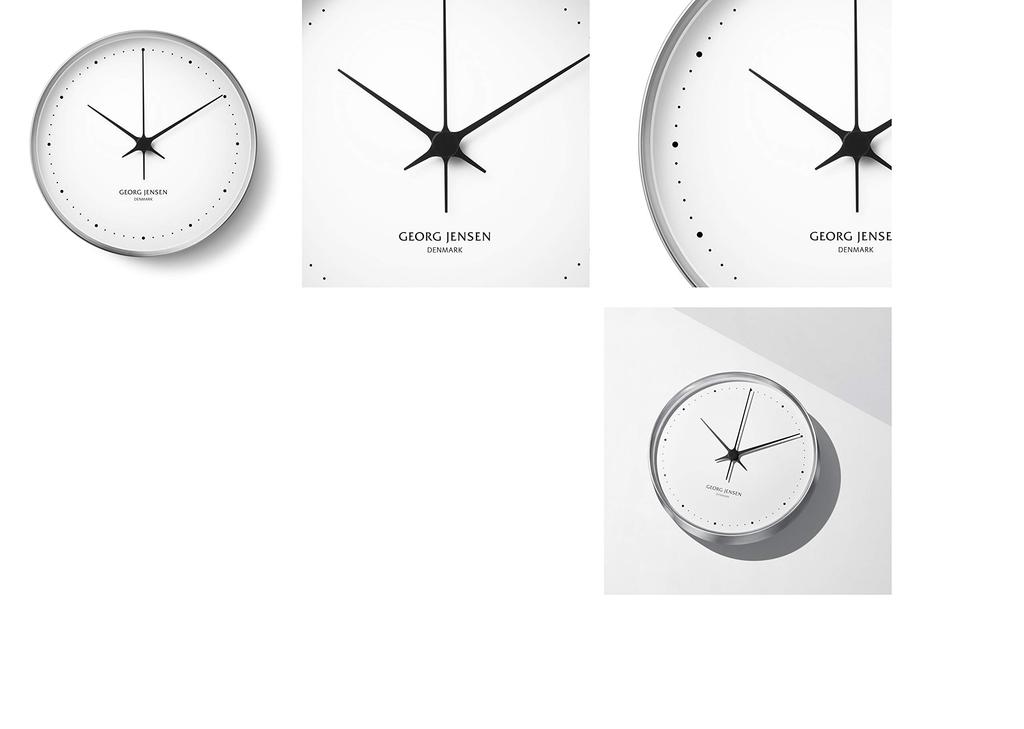 Georg Jensen Henning Koppel Analog Wall Clock, White, Diameter 30cm x Depth 6cm, Product Number: 3587583