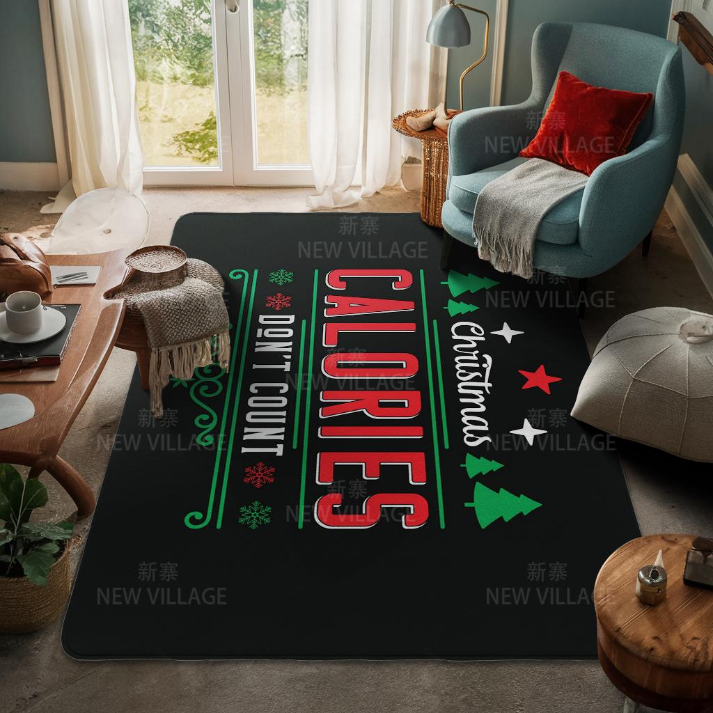House Entrance Carpet Home Door Mat Living Room Bath Foot Bathroom Non-slip Water Absorption Rugs Bath Merry Christmas Winter