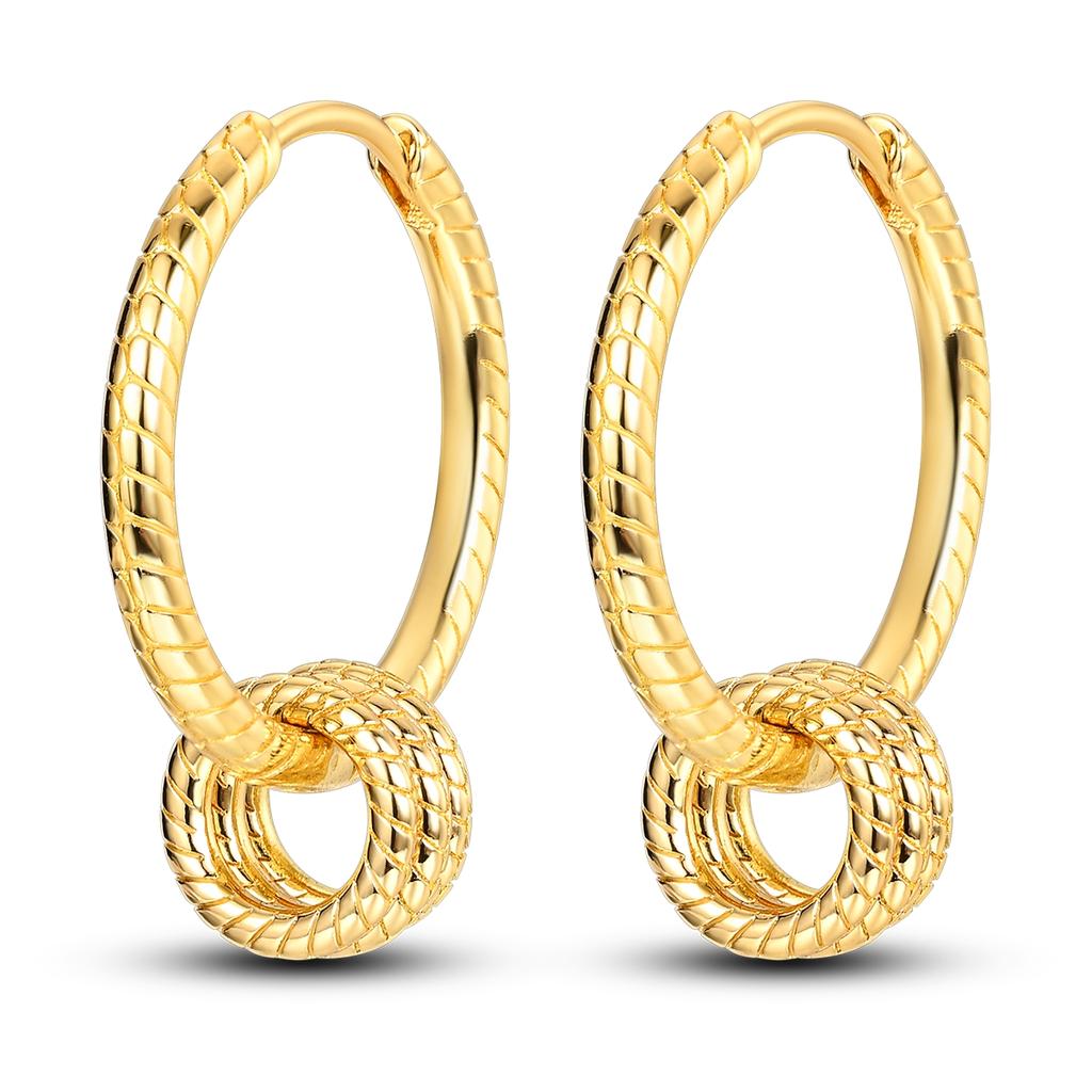 Original Copper Gold Earring For Woman Heart Star Hoop Earring Fashion Jewelry