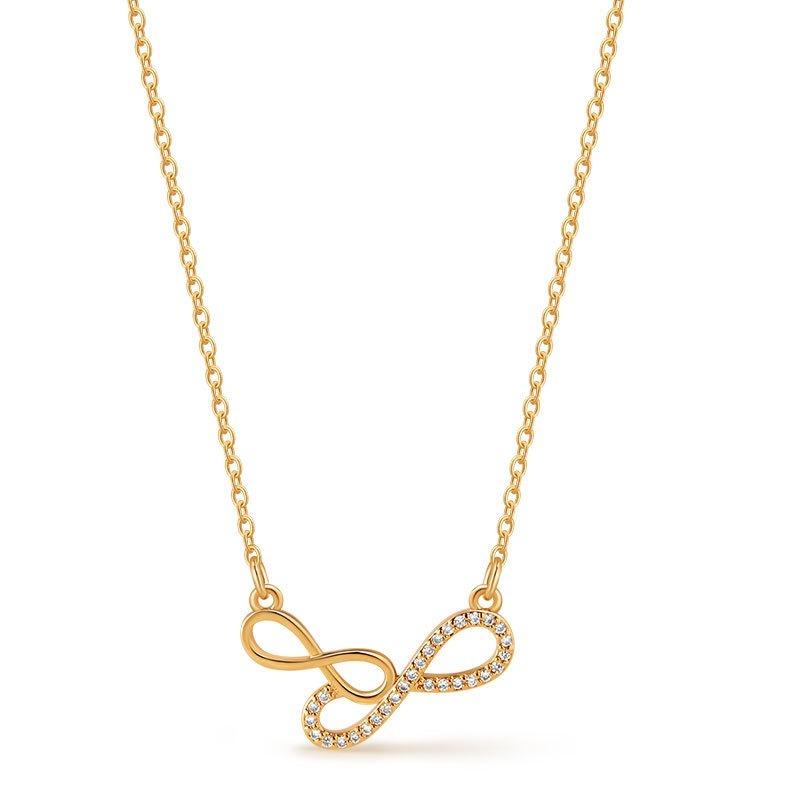 Women European Style Irregular Infinity Clavicle Necklace Fashion Versatile Commute Necklace