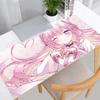 Gaming Mouse Pad Large Desk Mat Antislip Base Stitched Edges Cute Twin Anime Girls Print for Gaming  Office Desk Use