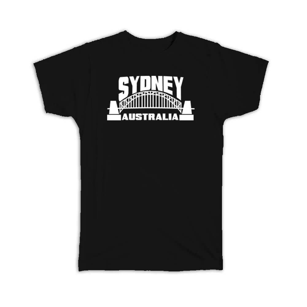 Gift T-Shirt : Sydney Australia Bridge Souvenir Expat Country Tourism 2XL