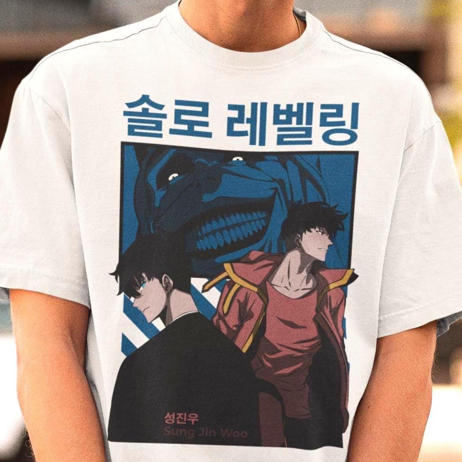 Manhwa Sung Jin-Woo Shirt -Manga Tshirt,Jin Woo Anime T-shirt,Otaku Apparel 3XL