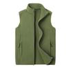 Men's Autumn & Winter Double-Sided Fleece Vest - Stand-Up Collar, Thickened, Warm, Sporty & Casual Style.