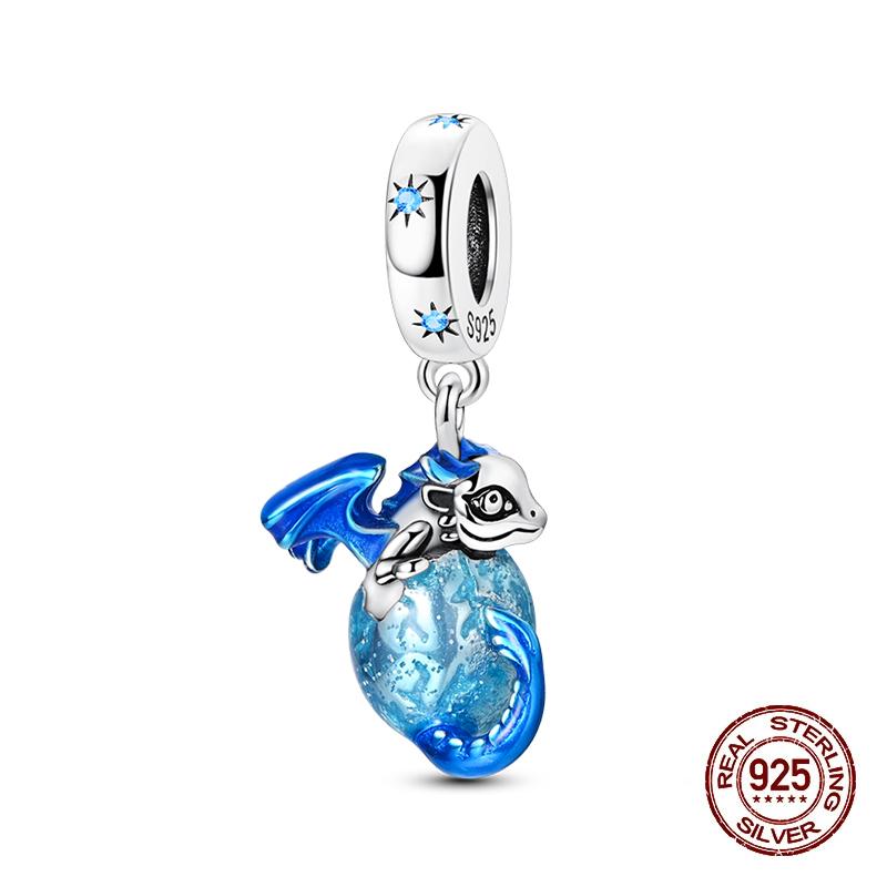 100 copper Blue Sea Animal Glow Butterfly Crab Charm Bead Charms Compatible With Pandach Authentic Bracelets Luxury Do It Yourself Jewellery