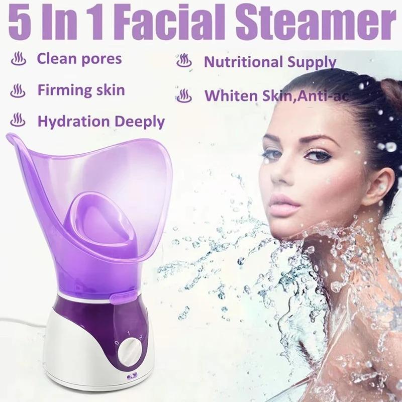 50ML Facial Steamer Nose Steamer Hot Sprayer Face Humidifier Skin Moisturizing Pores Cleansing Skin Deep Hydration Control Oil