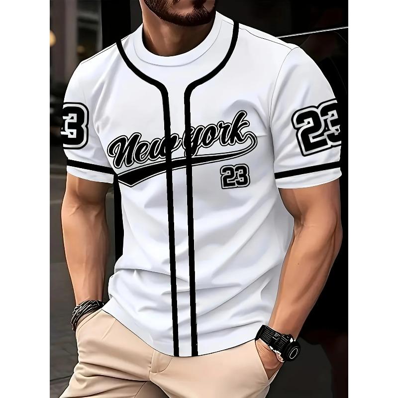 3D Digital 23 Digital Print Sporty Casual Fashionable Soft Comfortable and Lightweight Men's T-shirt for Summer 2025