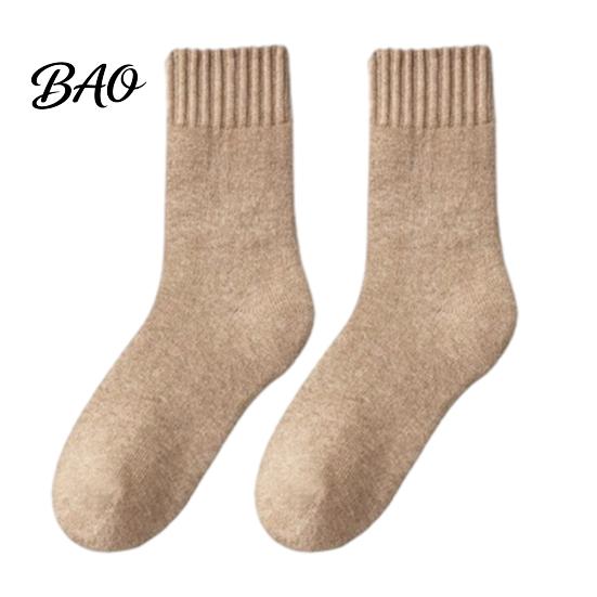 Non Binding Elastic Comfort Socks Women Thickened Winter Socks, Solid Color Mid Calf Thermal Fleece Lined Cozy Fuzzy for Snow Boots Crew Cold Weather,