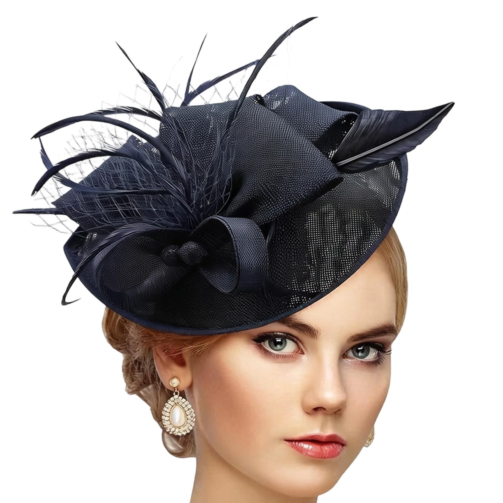 

Raffia Summer Hat With Feather Accent Comfortable And Airy For Parties And Special Occasions 7