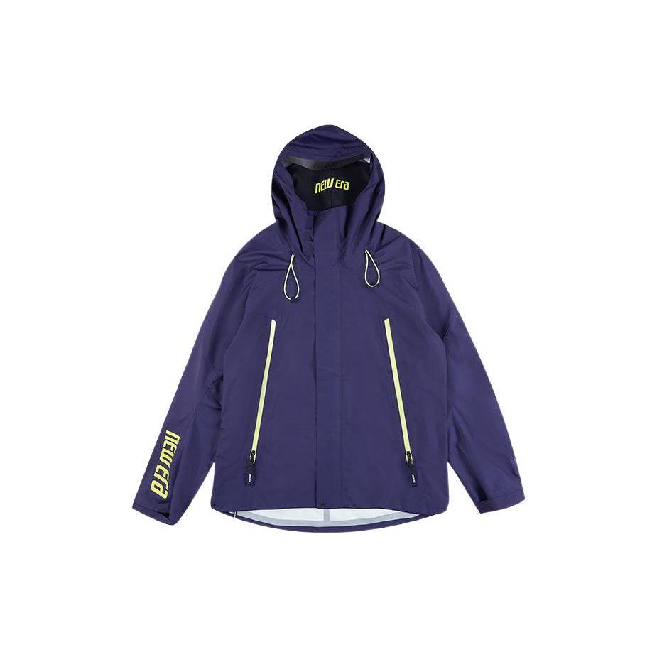 New Era Solid Color Hooded Sports Woven Long Sleeve Jacket Unisex Jacket Deep-Purple 12354361