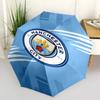 Manchester City Football Club Print Automatic Umbrella, 8 Rib Iron Frame, Plastic Handle, Suitable for Outdoor Travel &Daily , Ideal Gift