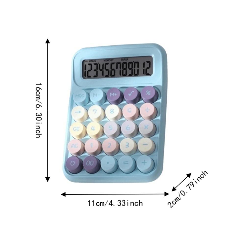 Large LCD Display Mechanical Key Calculator ABS Material Portable Calculator Home