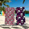 Rose Skull Flower Towel For Outdoor Camping Beach Towel Super Absorbent Quick-Drying Summer Towel